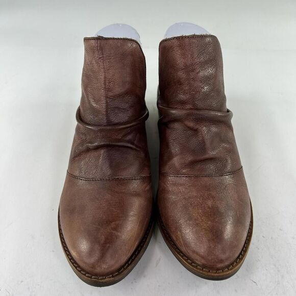 Matisse Augustine Mules US 7.5 M Brown Ruched Leather Vamp Slip-On Shoes - Picture 4 of 10